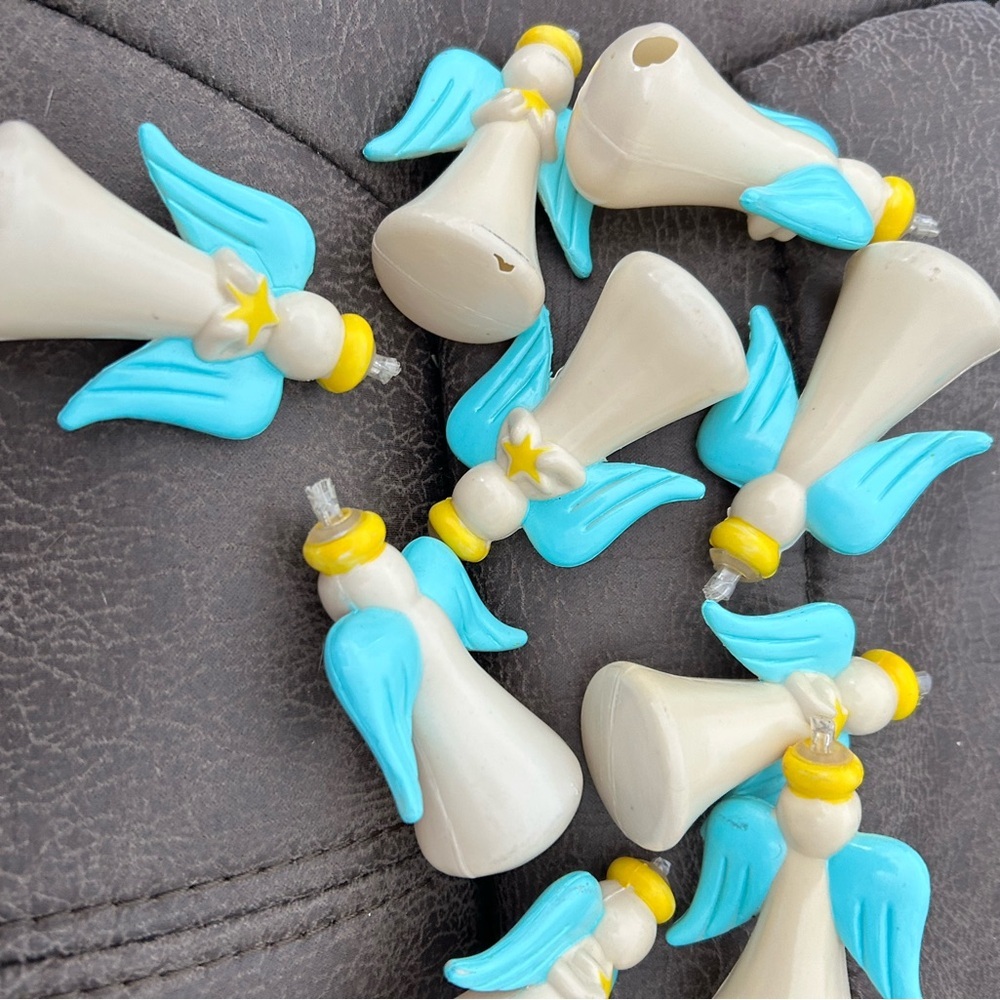 4/$100 vintage Angel plastic 3 inch ornaments circa 1950 😇